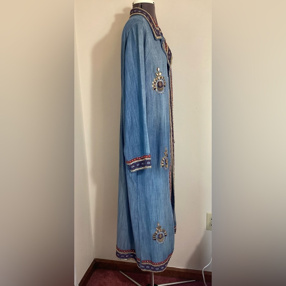 Soft Surroundings Morena Duster Jacket Petite Large Beaded - Picture 2 of 16